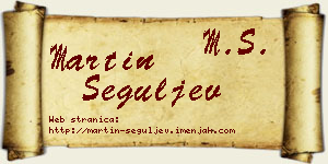 Martin Šeguljev vizit kartica